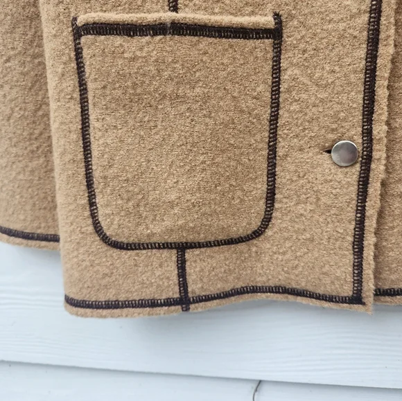 S Tan Boiled Wool Jacket - Picture 4 of 15